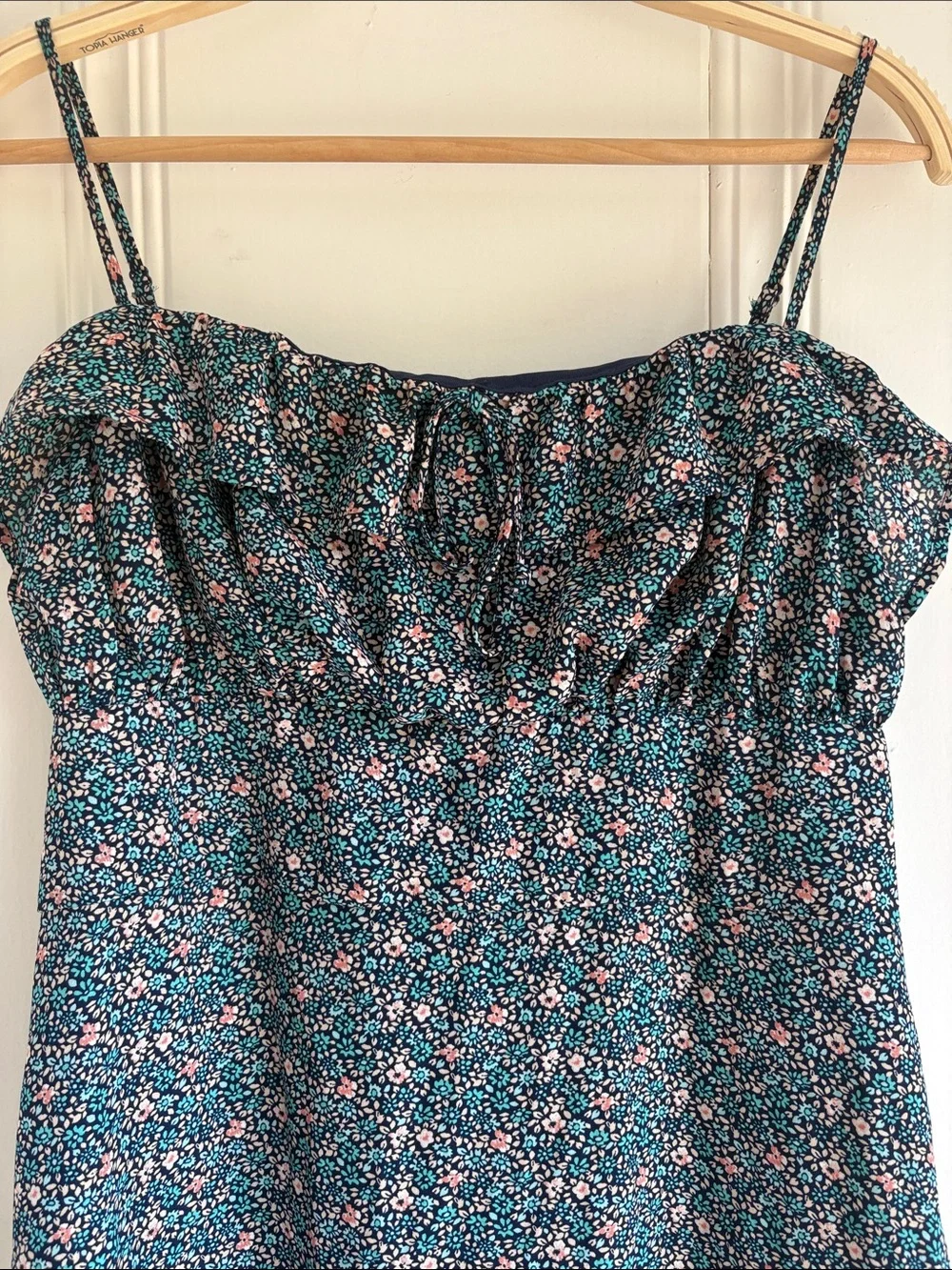 Trixxi Y2K Navy and Pink Floral Midi Sundress - Picture 3 of 11